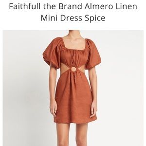 Faithfull the brand burnt orange mini dress
